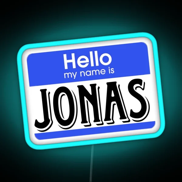 Hello My Name Is Jonas RGB Neon Sign