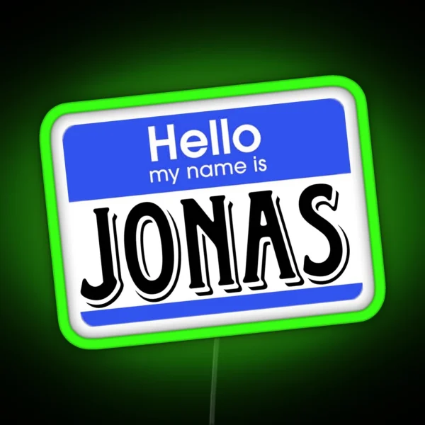 Hello My Name Is Jonas RGB Neon Sign