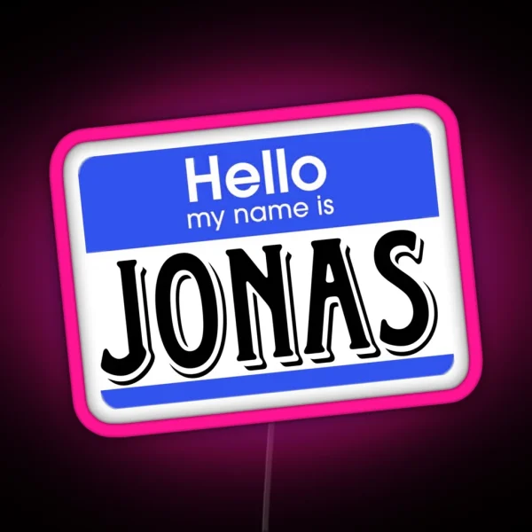 Hello My Name Is Jonas RGB Neon Sign