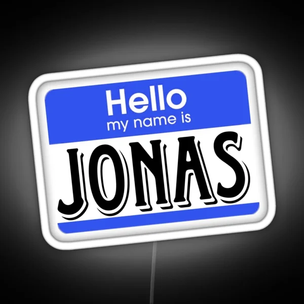 Hello My Name Is Jonas RGB Neon Sign