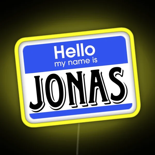 Hello My Name Is Jonas RGB Neon Sign