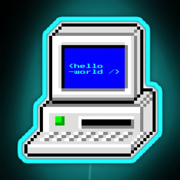 Hello World RGB Neon Sign