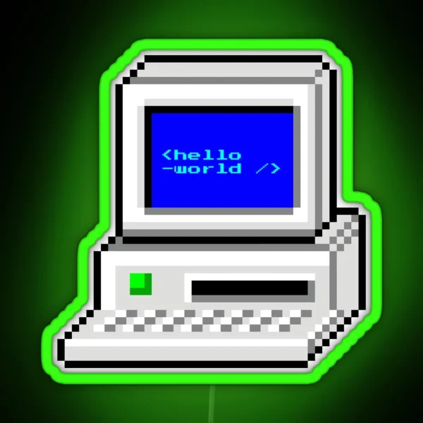 Hello World RGB Neon Sign