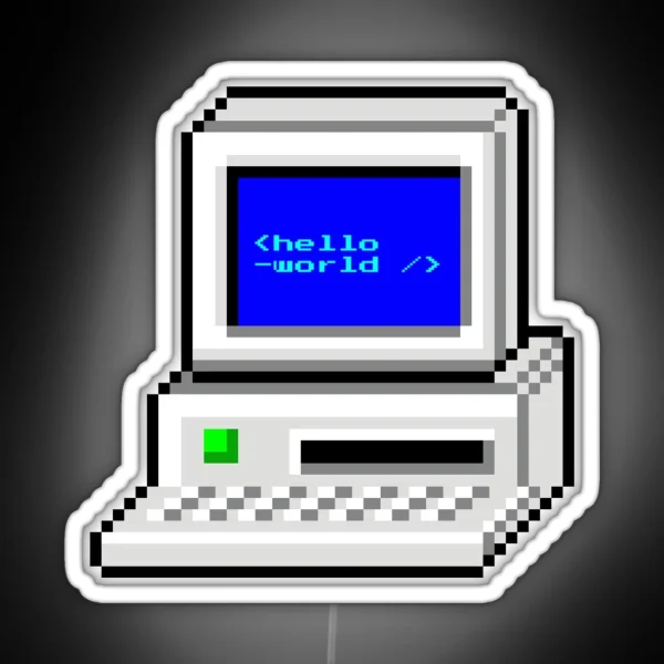 Hello World RGB Neon Sign