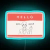 Hello Zuko Here Name Tag RGB Neon Sign - Image 3