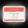 Hello Zuko Here Name Tag RGB Neon Sign