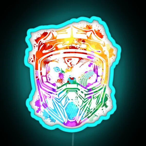 HELMET MOTOCROSS ART RGB Neon Sign