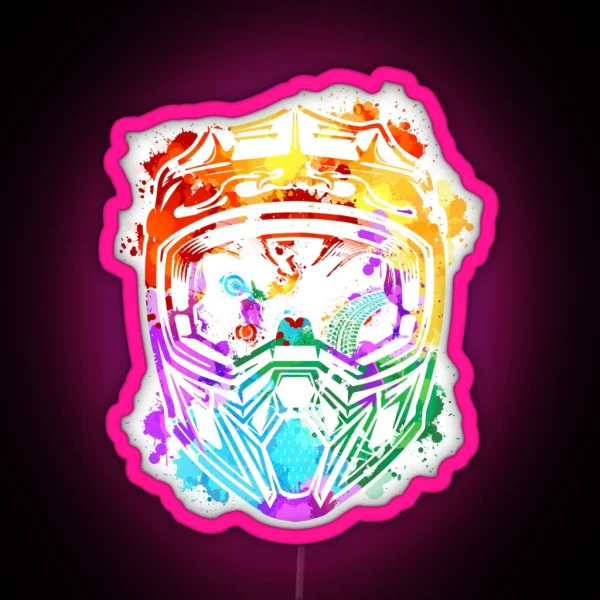 HELMET MOTOCROSS ART RGB Neon Sign