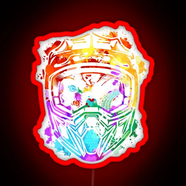 HELMET MOTOCROSS ART RGB Neon Sign