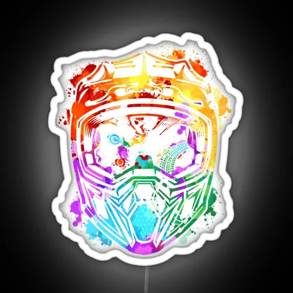 HELMET MOTOCROSS ART RGB Neon Sign