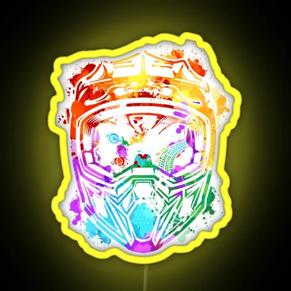 HELMET MOTOCROSS ART RGB Neon Sign