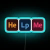 Help Me RGB Neon Sign