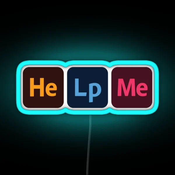 Help Me RGB Neon Sign