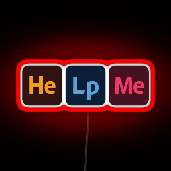 Help Me RGB Neon Sign