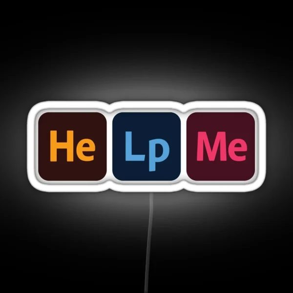 Help Me RGB Neon Sign