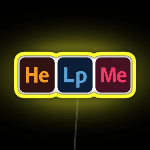 Help Me RGB Neon Sign