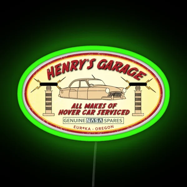 Henry S Garage Aged RGB Neon Sign
