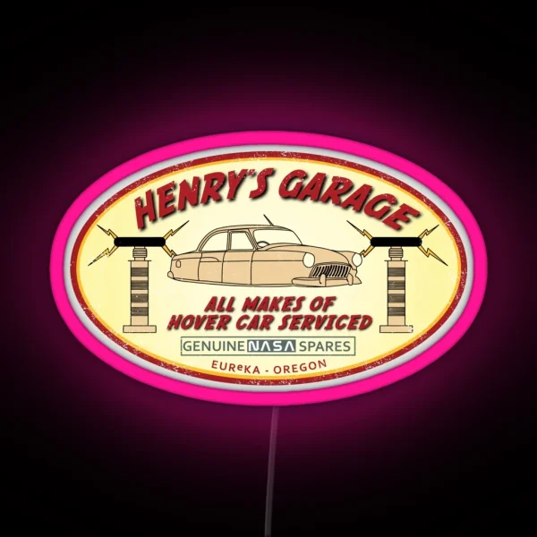 Henry S Garage Aged RGB Neon Sign