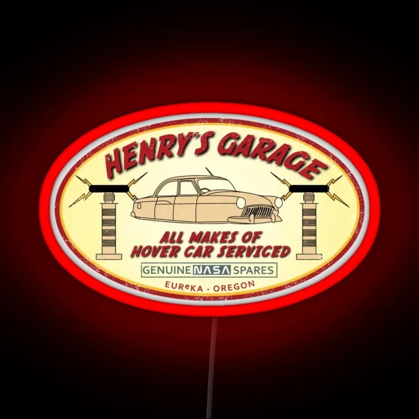 Henry S Garage Aged RGB Neon Sign