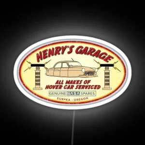 Henry S Garage Aged RGB Neon Sign