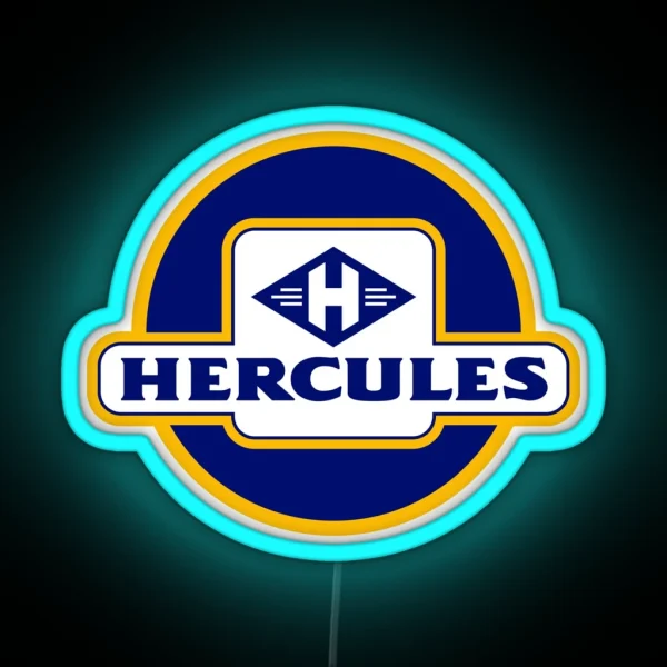 Hercules Logo Classic RGB Neon Sign