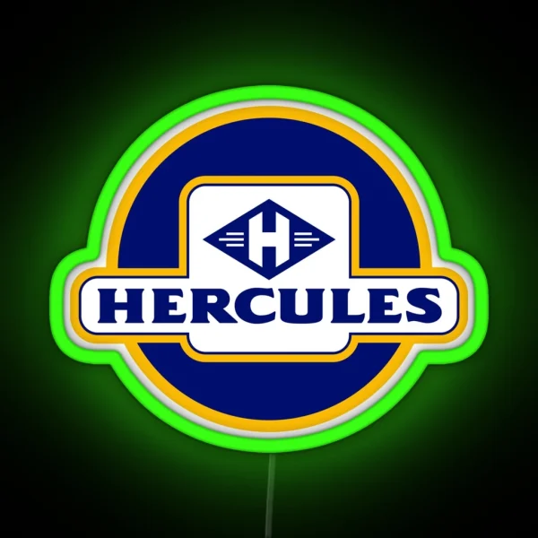 Hercules Logo Classic RGB Neon Sign