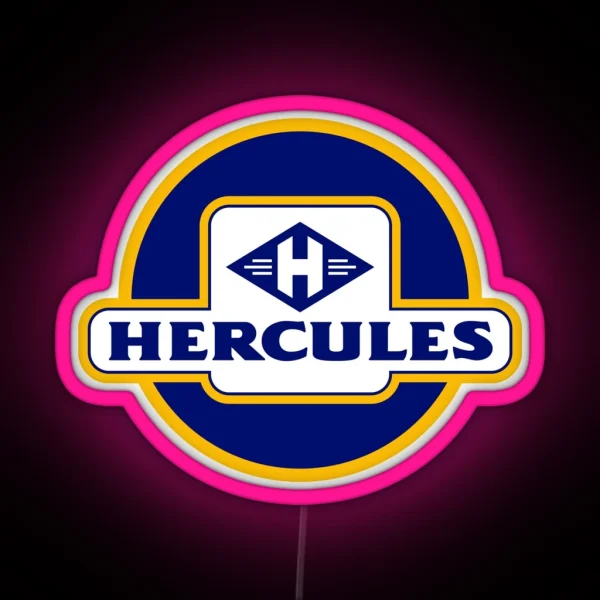 Hercules Logo Classic RGB Neon Sign