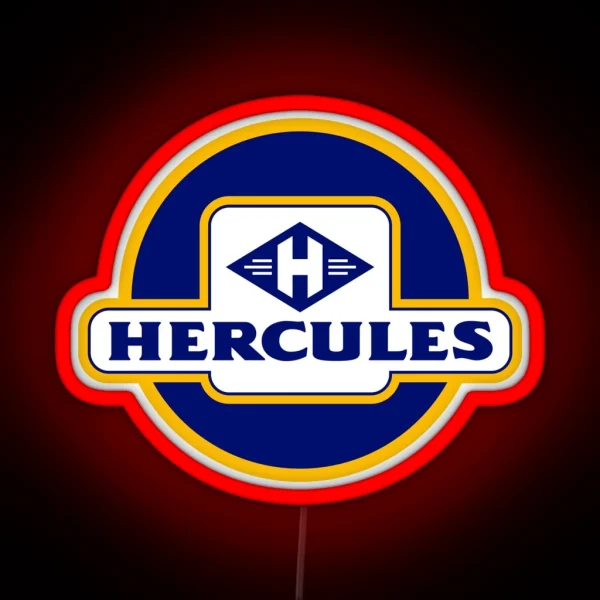 Hercules Logo Classic RGB Neon Sign