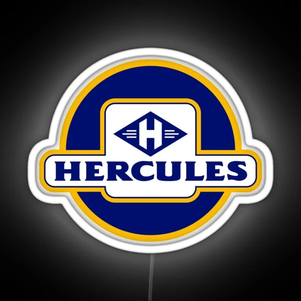 Hercules Logo Classic RGB Neon Sign
