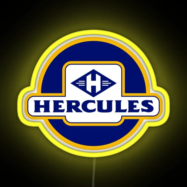 Hercules Logo Classic RGB Neon Sign