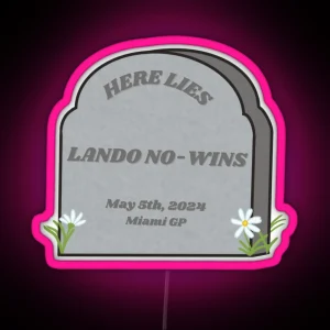 Here Lies Lando No Wins RGB Neon Sign