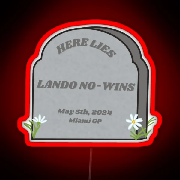 Here Lies Lando No Wins RGB Neon Sign