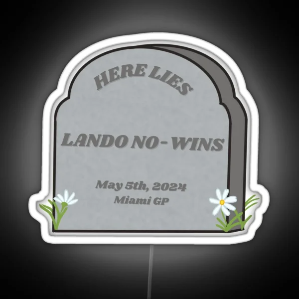Here Lies Lando No Wins RGB Neon Sign