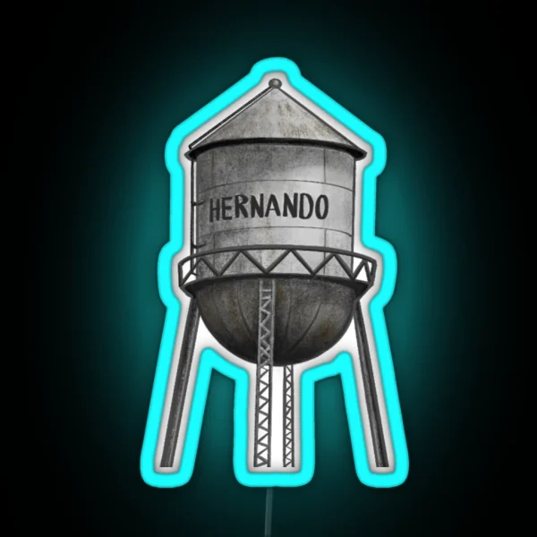 Hernando Water Tower RGB Neon Sign