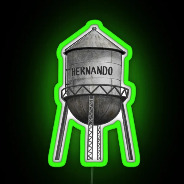 Hernando Water Tower RGB Neon Sign