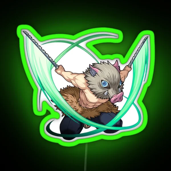 Heshibira Inosuke Demon Slayer RGB Neon Sign