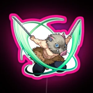 Heshibira Inosuke Demon Slayer RGB Neon Sign