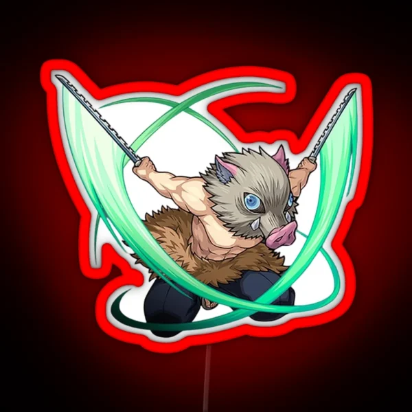 Heshibira Inosuke Demon Slayer RGB Neon Sign