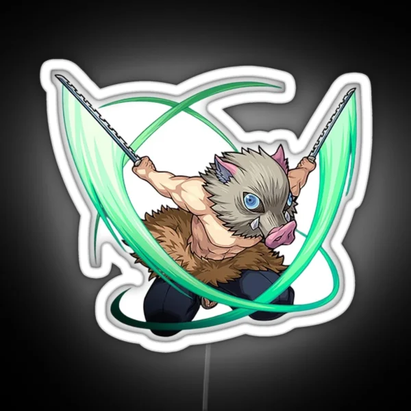 Heshibira Inosuke Demon Slayer RGB Neon Sign