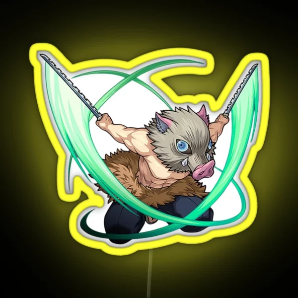 Heshibira Inosuke Demon Slayer RGB Neon Sign