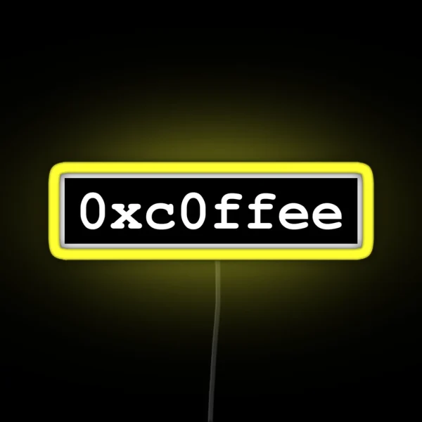 Hex Coffee 0xc0ffee RGB Neon Sign