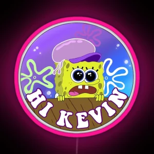 Hi Kevin Spongebob RGB Neon Sign