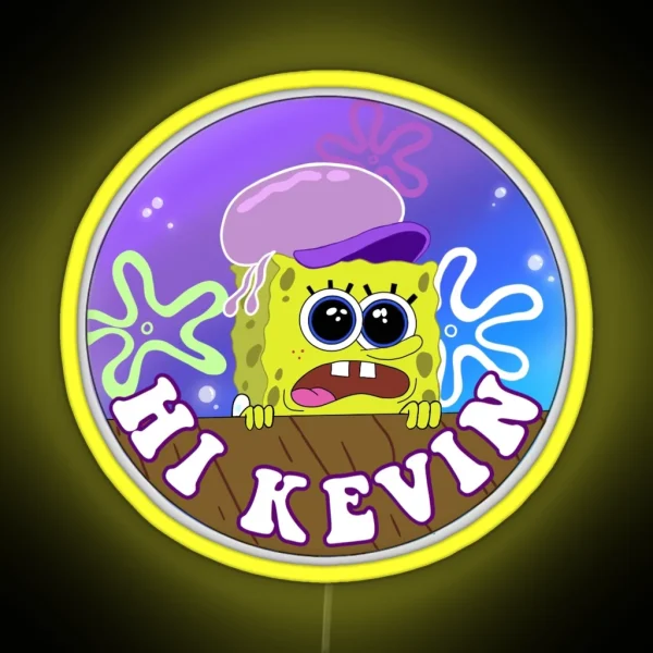 Hi Kevin Spongebob RGB Neon Sign