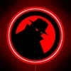 Hi Res Black Hat Logo Led RGB Neon Sign