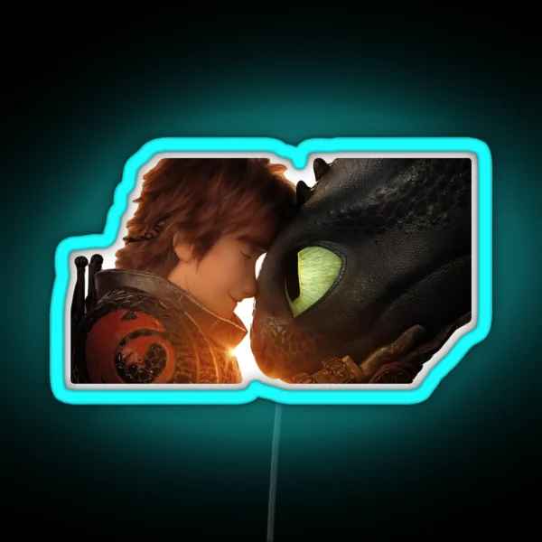 Hiccup And Toothless RGB Neon Sign