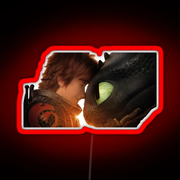 Hiccup And Toothless RGB Neon Sign