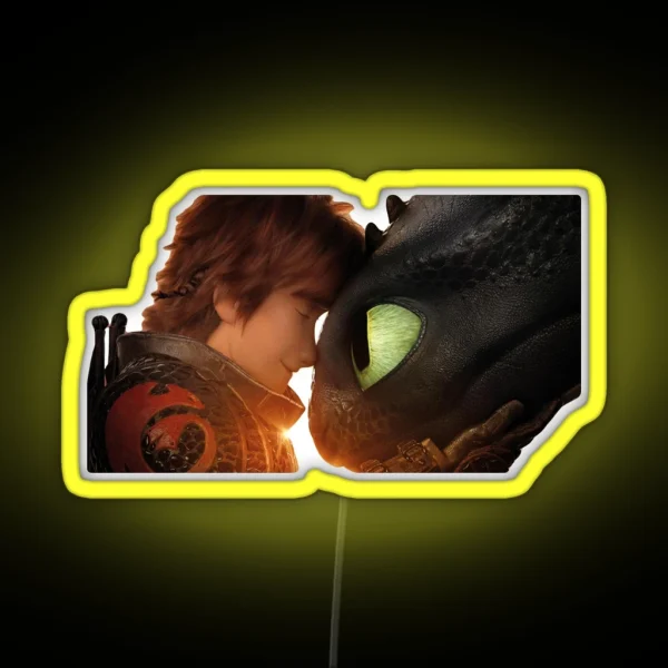Hiccup And Toothless RGB Neon Sign