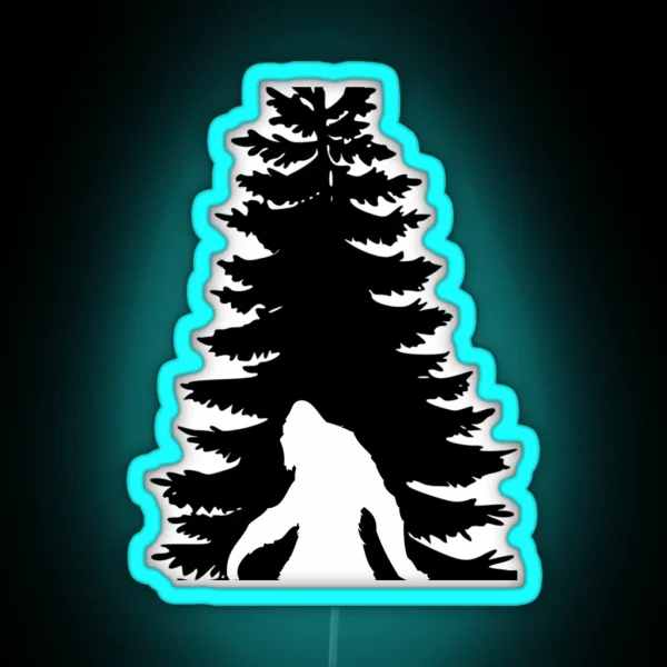 Hiding Bigfoot RGB Neon Sign