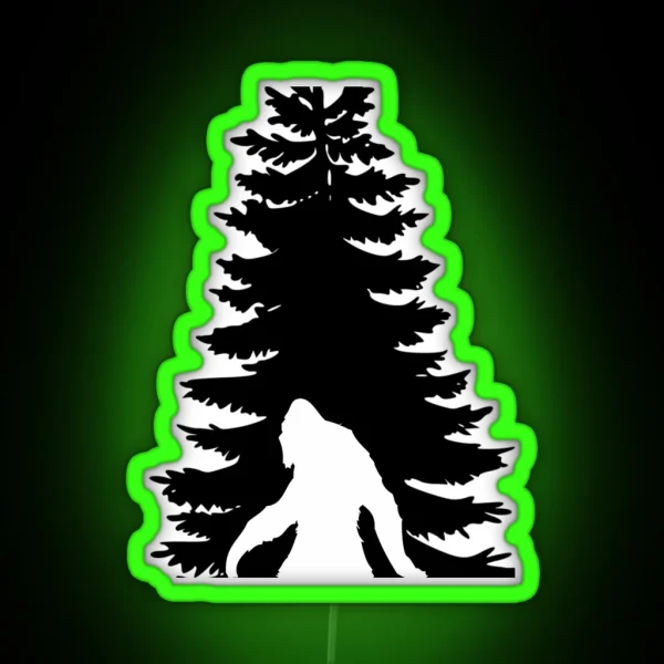 Hiding Bigfoot RGB Neon Sign