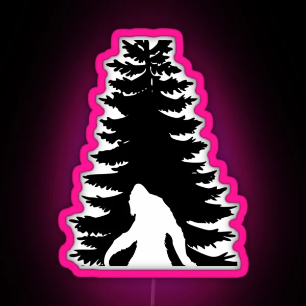 Hiding Bigfoot RGB Neon Sign